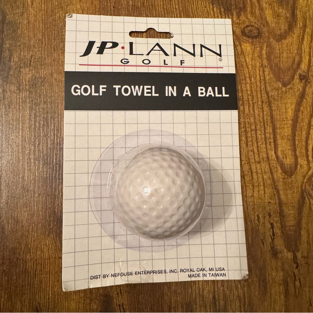 JP Lann Golf Towel In A Ball Novelty Golf Gift Unused In Package